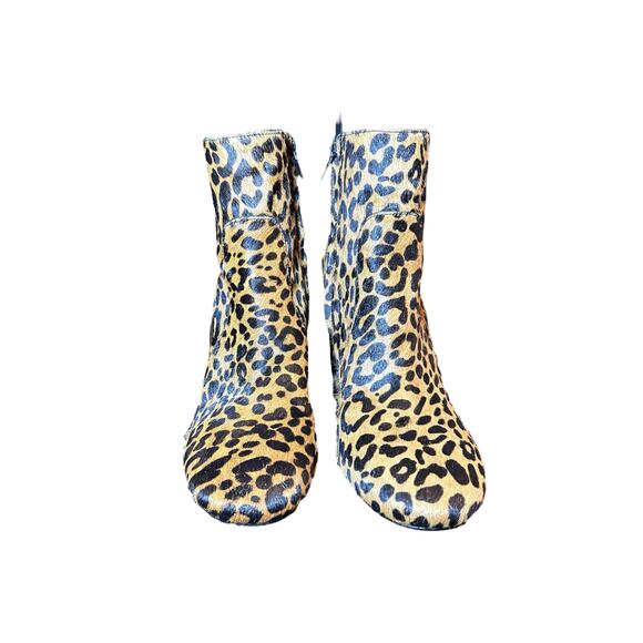 Banana Republic Leopard Calf Hair Ankle Booties - Size 8.5 - Picture 3 of 14